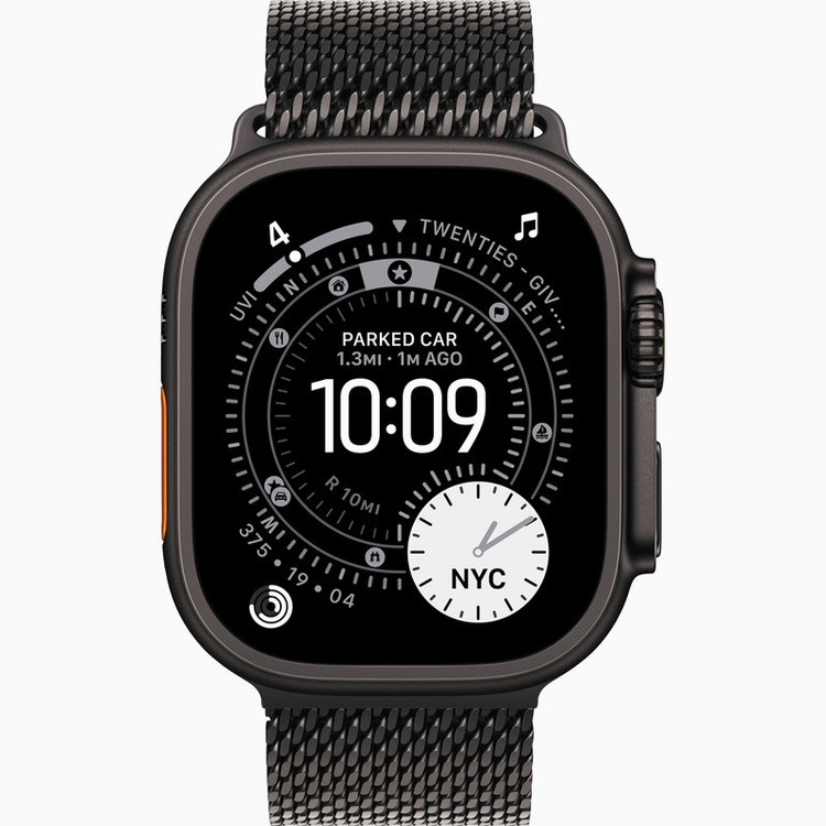 ساعت هوشمند 49 میلی متری اپل مدل Ultra 3 Black Titanium Case با بند Titanium Milanese