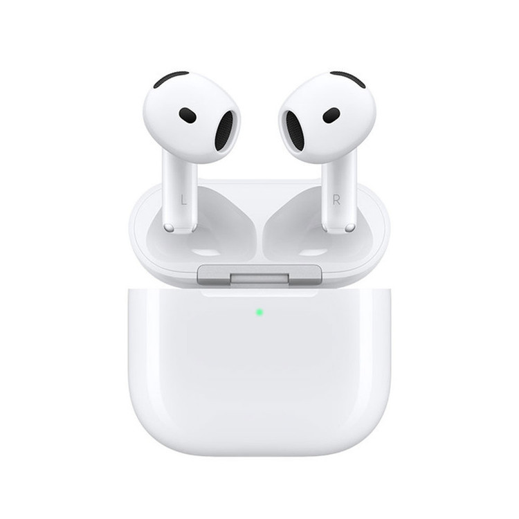 هدفون بلوتوثی اپل مدل AirPods 4 فاقد قابلیت نویز کنسلینگ، درگاه شارژ USB Type-C، شارژ بی سیم، با قابلیت اتصال به چند دستگاه، پشتیبانی از فرمان لمسی، نشانگر LED، پشتیبانی از دستیار صوتی، مقاوم در برابر آب